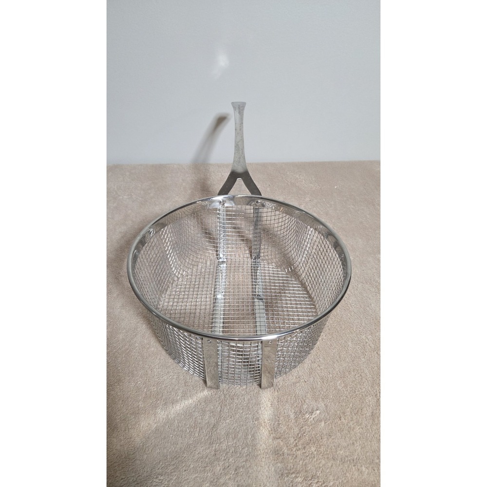 Princess House HERITAGE SIGNATURE Stainless Steel Basket w/Handle For Pasta/Veg